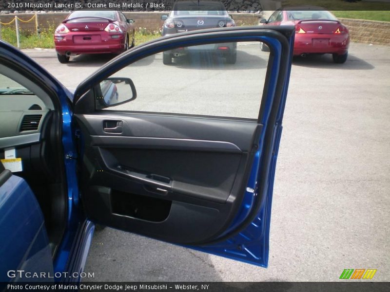Octane Blue Metallic / Black 2010 Mitsubishi Lancer ES