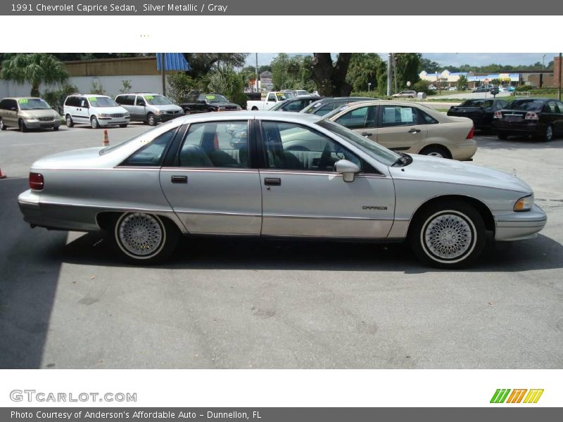 Silver Metallic / Gray 1991 Chevrolet Caprice Sedan