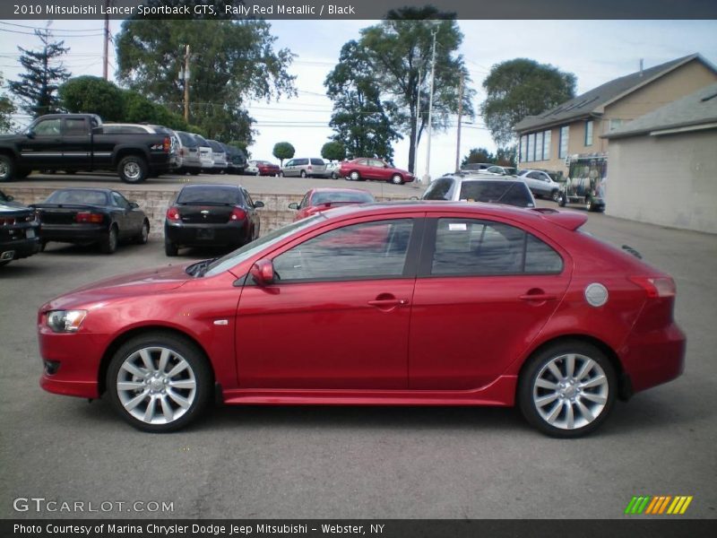 Rally Red Metallic / Black 2010 Mitsubishi Lancer Sportback GTS