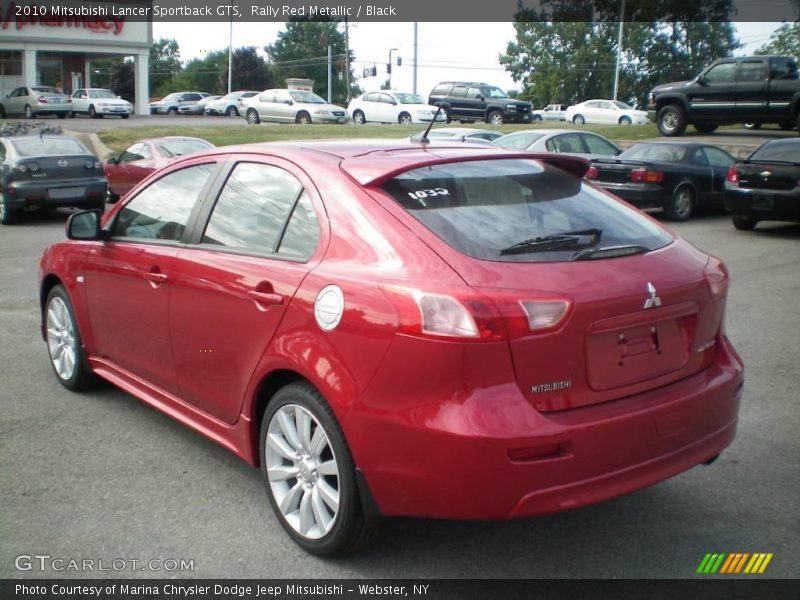 Rally Red Metallic / Black 2010 Mitsubishi Lancer Sportback GTS