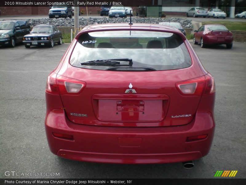 Rally Red Metallic / Black 2010 Mitsubishi Lancer Sportback GTS