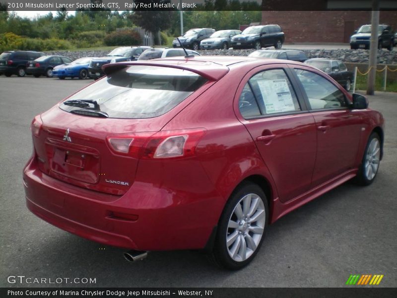 Rally Red Metallic / Black 2010 Mitsubishi Lancer Sportback GTS