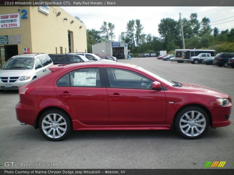Rally Red Metallic / Black 2010 Mitsubishi Lancer Sportback GTS