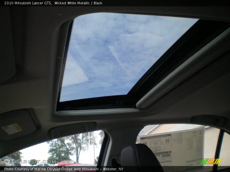 Wicked White Metallic / Black 2010 Mitsubishi Lancer GTS