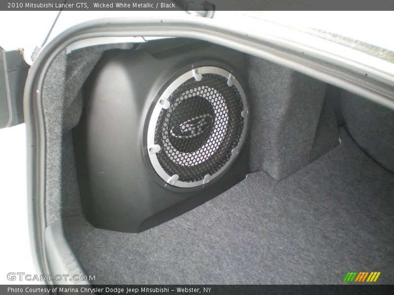 Wicked White Metallic / Black 2010 Mitsubishi Lancer GTS