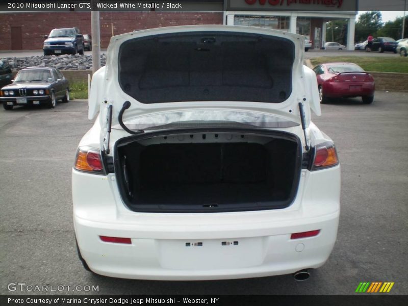 Wicked White Metallic / Black 2010 Mitsubishi Lancer GTS