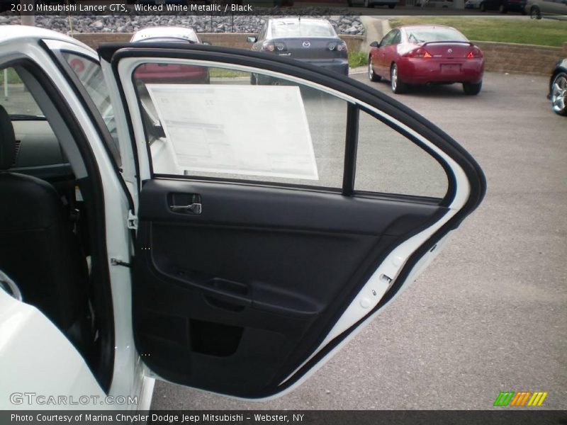 Wicked White Metallic / Black 2010 Mitsubishi Lancer GTS