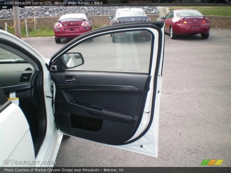Wicked White Metallic / Black 2010 Mitsubishi Lancer GTS