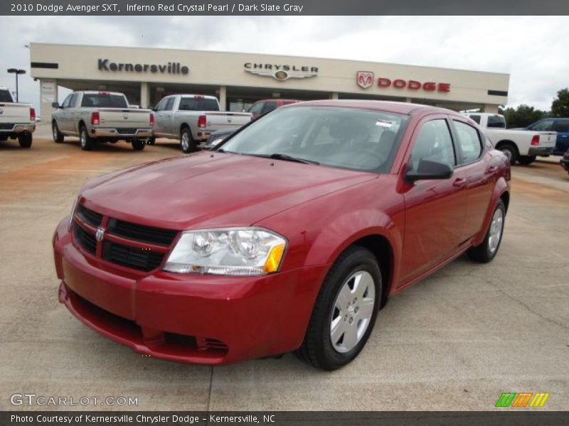 Inferno Red Crystal Pearl / Dark Slate Gray 2010 Dodge Avenger SXT