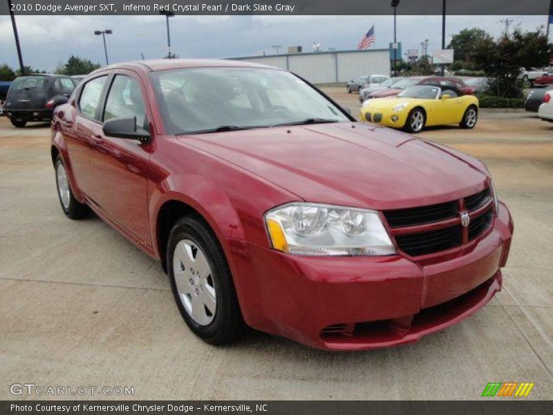 Inferno Red Crystal Pearl / Dark Slate Gray 2010 Dodge Avenger SXT