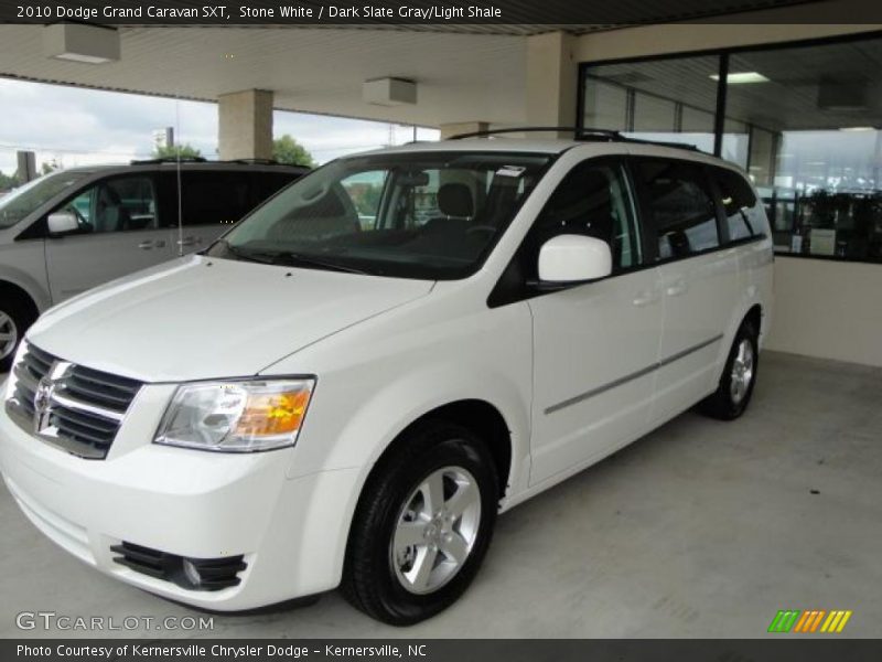 Stone White / Dark Slate Gray/Light Shale 2010 Dodge Grand Caravan SXT