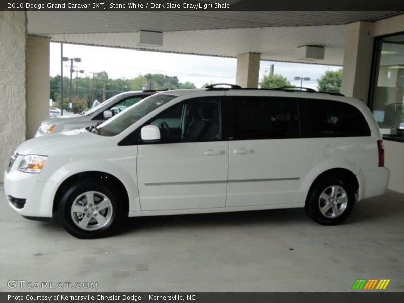 Stone White / Dark Slate Gray/Light Shale 2010 Dodge Grand Caravan SXT