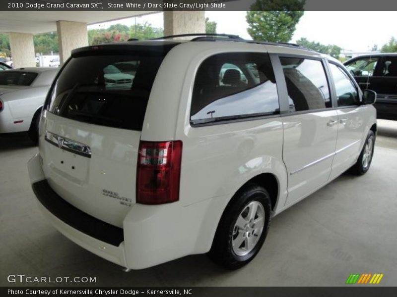 Stone White / Dark Slate Gray/Light Shale 2010 Dodge Grand Caravan SXT