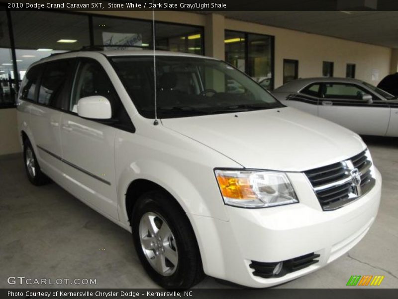 Stone White / Dark Slate Gray/Light Shale 2010 Dodge Grand Caravan SXT