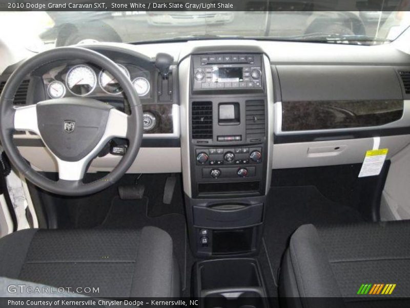 Stone White / Dark Slate Gray/Light Shale 2010 Dodge Grand Caravan SXT