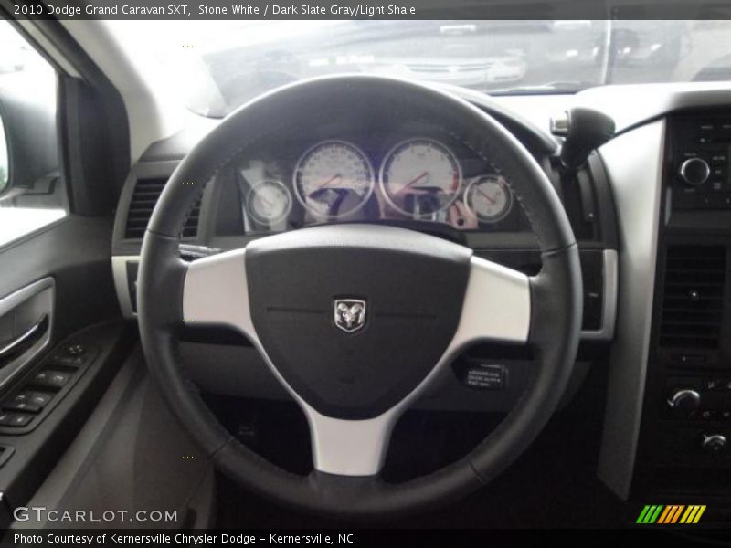 Stone White / Dark Slate Gray/Light Shale 2010 Dodge Grand Caravan SXT