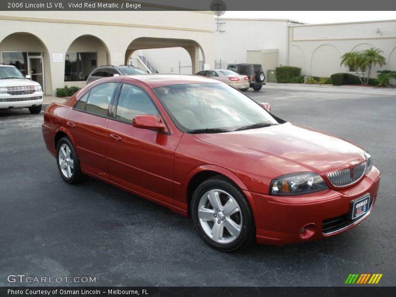 Vivid Red Metallic / Beige 2006 Lincoln LS V8