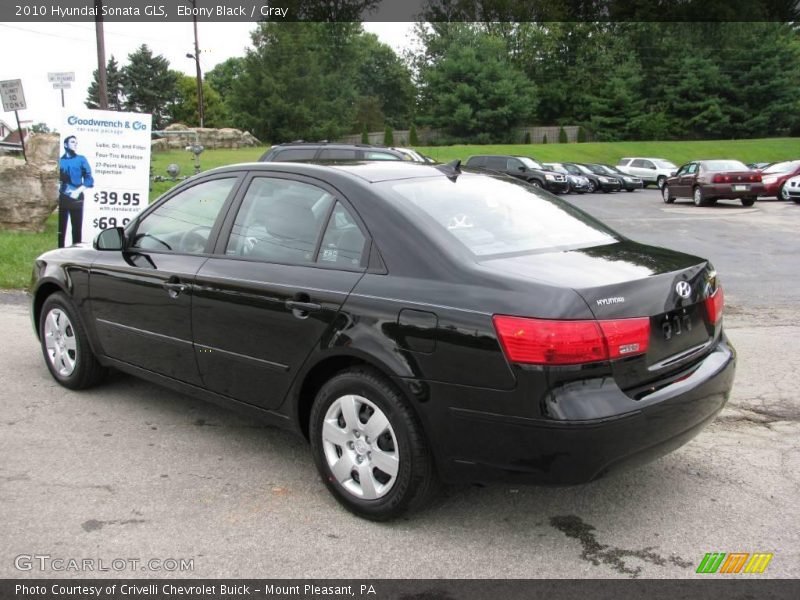 Ebony Black / Gray 2010 Hyundai Sonata GLS