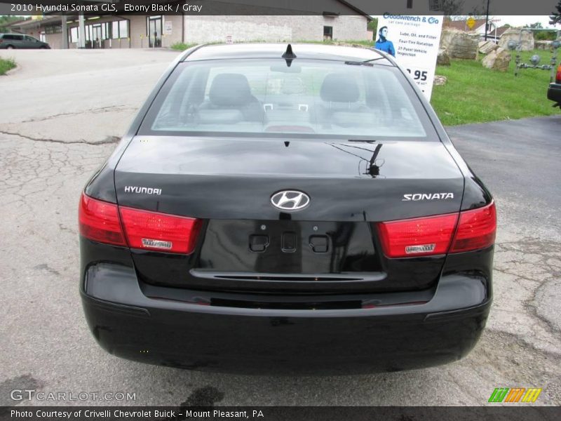 Ebony Black / Gray 2010 Hyundai Sonata GLS