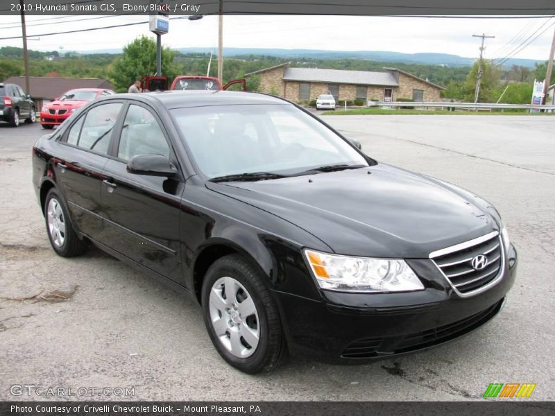 Ebony Black / Gray 2010 Hyundai Sonata GLS