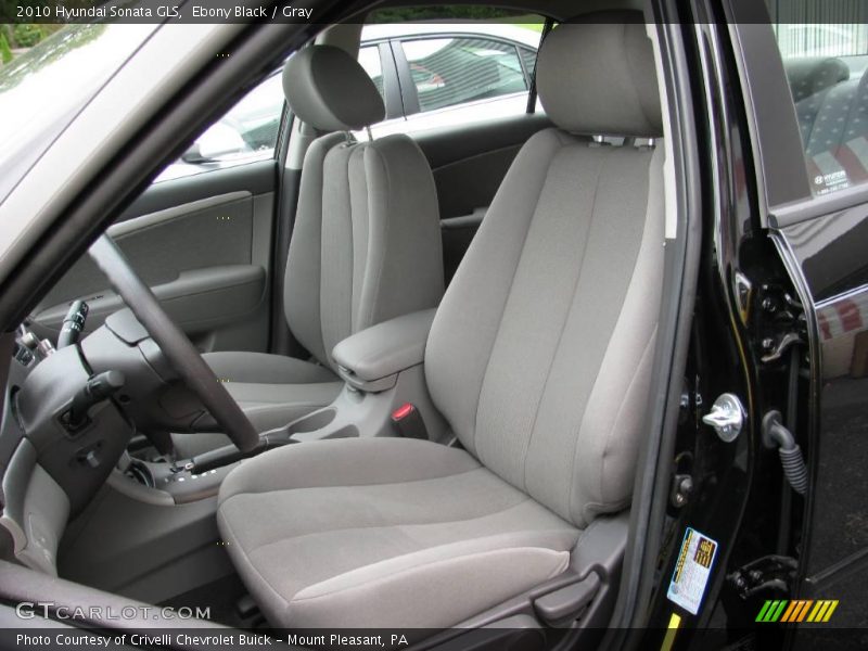 Ebony Black / Gray 2010 Hyundai Sonata GLS
