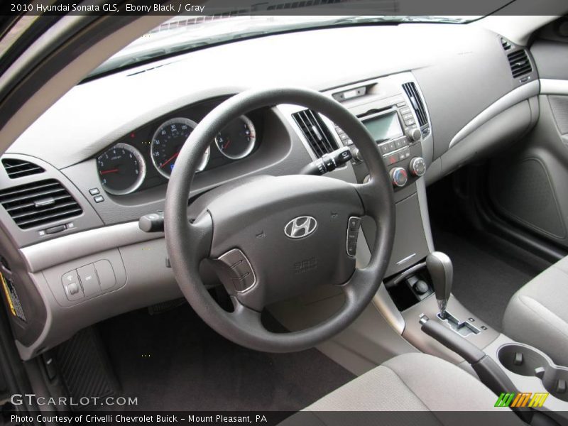 Ebony Black / Gray 2010 Hyundai Sonata GLS