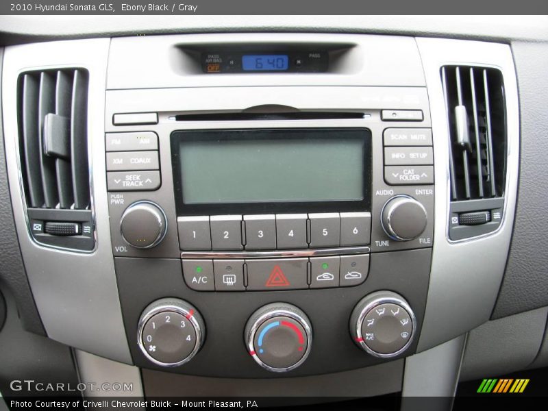 Ebony Black / Gray 2010 Hyundai Sonata GLS