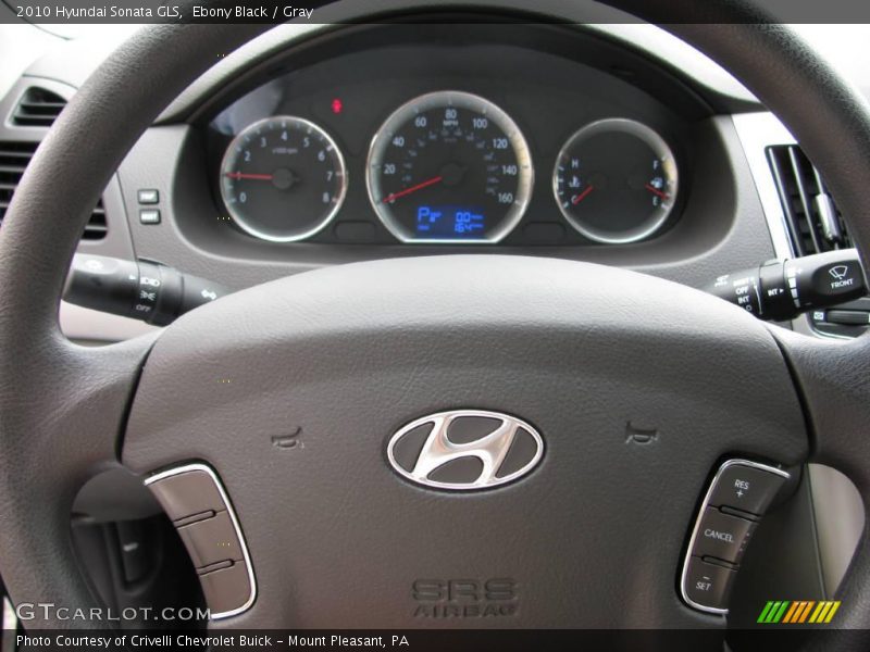 Ebony Black / Gray 2010 Hyundai Sonata GLS