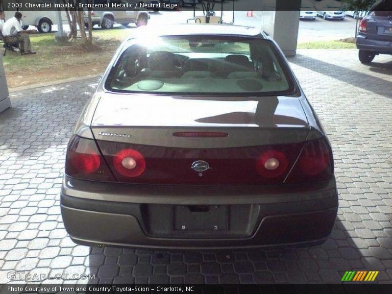Bronzemist Metallic / Neutral Beige 2003 Chevrolet Impala