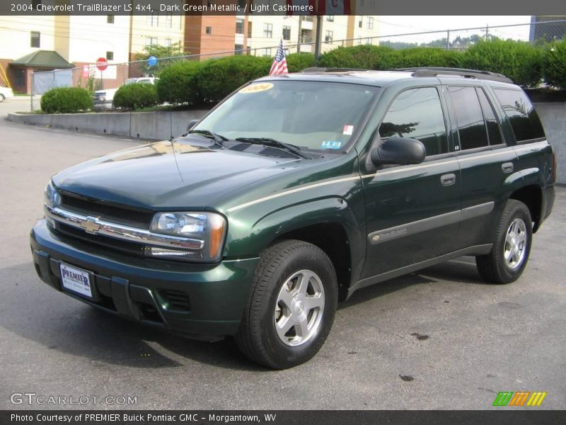 Dark Green Metallic / Light Cashmere 2004 Chevrolet TrailBlazer LS 4x4