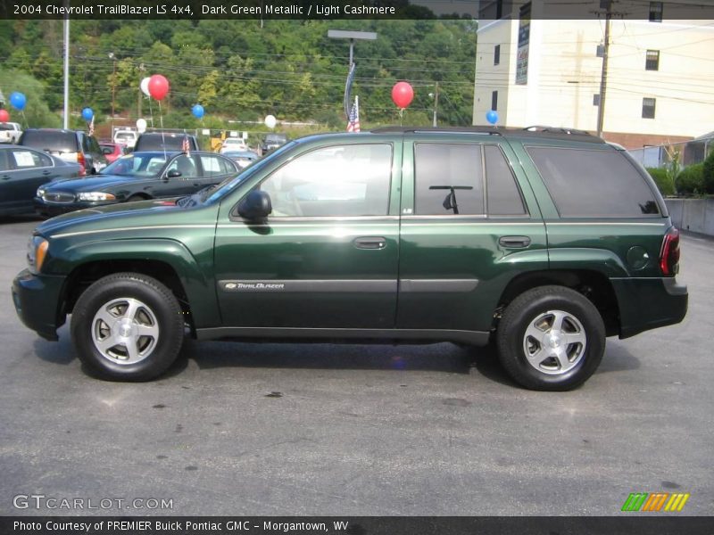 Dark Green Metallic / Light Cashmere 2004 Chevrolet TrailBlazer LS 4x4