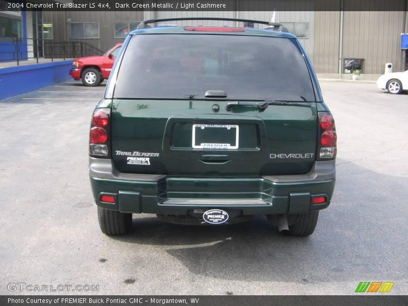 Dark Green Metallic / Light Cashmere 2004 Chevrolet TrailBlazer LS 4x4