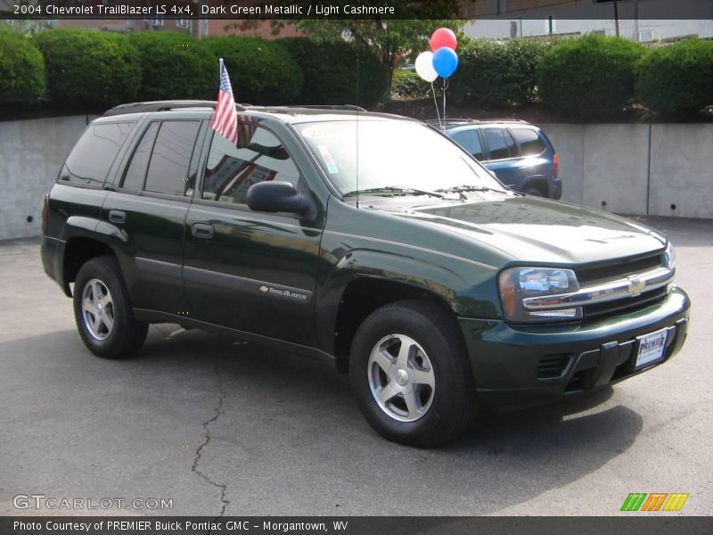 Dark Green Metallic / Light Cashmere 2004 Chevrolet TrailBlazer LS 4x4