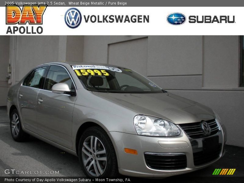 Wheat Beige Metallic / Pure Beige 2005 Volkswagen Jetta 2.5 Sedan