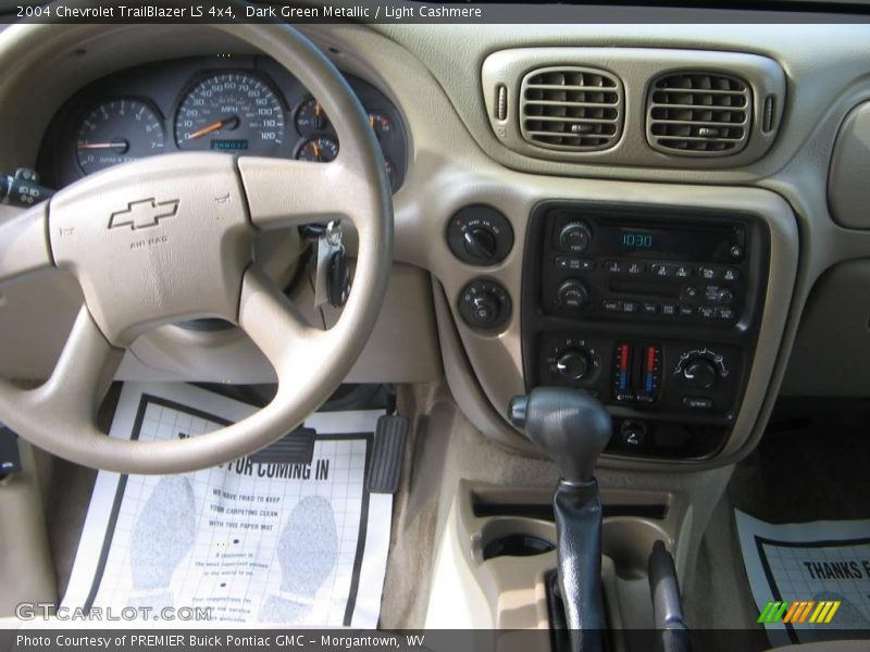 Dark Green Metallic / Light Cashmere 2004 Chevrolet TrailBlazer LS 4x4