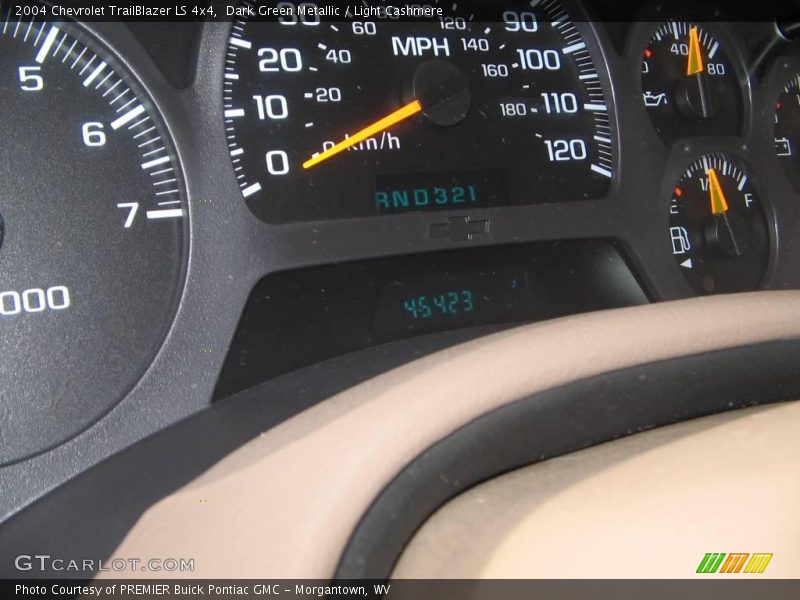 Dark Green Metallic / Light Cashmere 2004 Chevrolet TrailBlazer LS 4x4