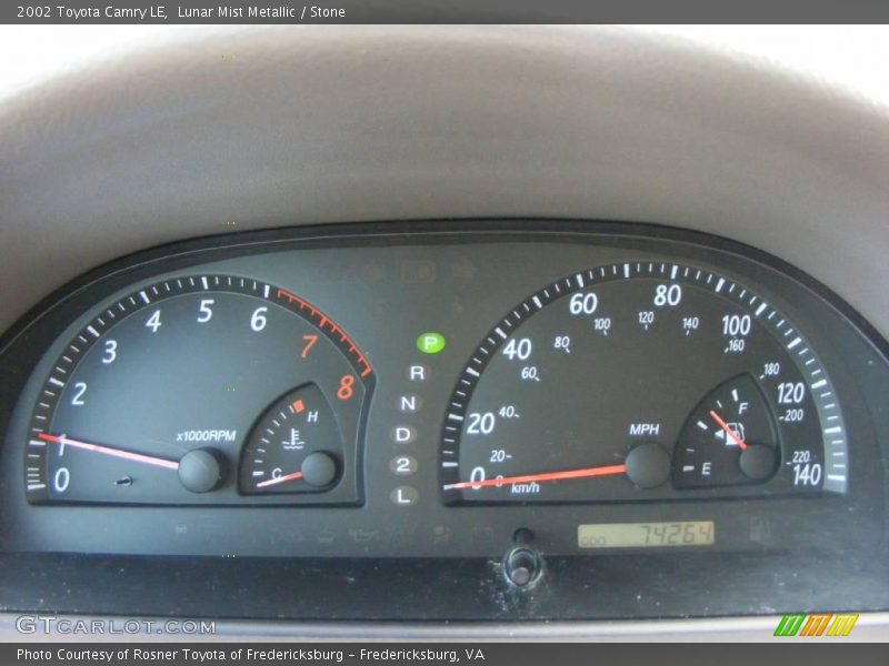 Lunar Mist Metallic / Stone 2002 Toyota Camry LE