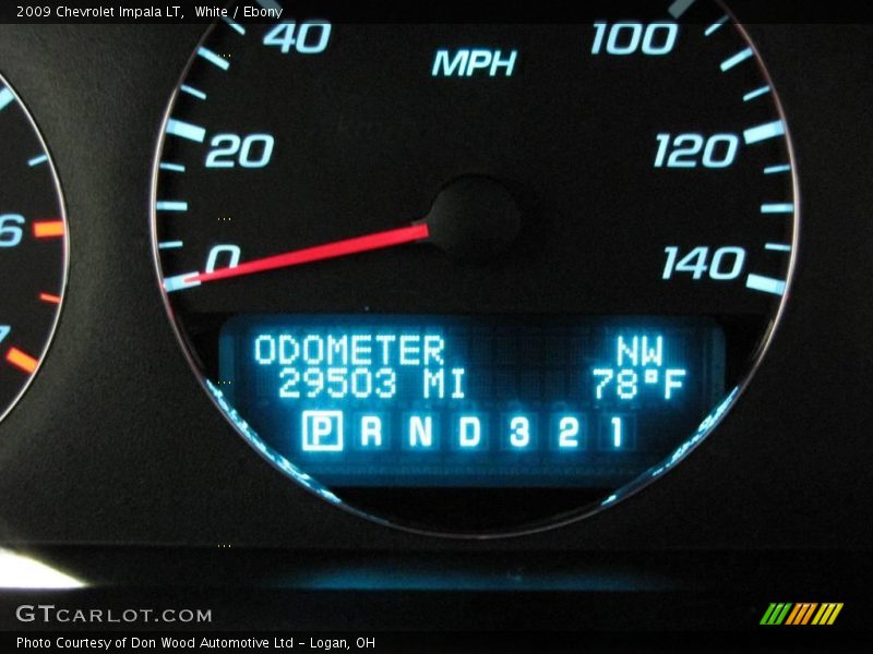 White / Ebony 2009 Chevrolet Impala LT