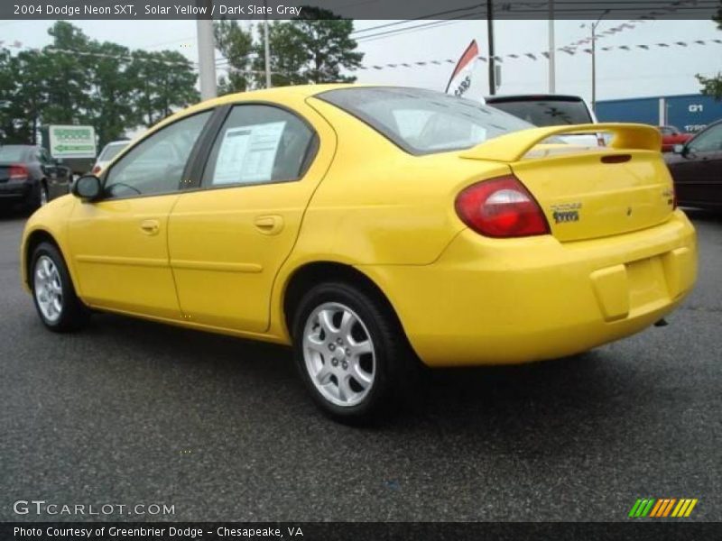 Solar Yellow / Dark Slate Gray 2004 Dodge Neon SXT