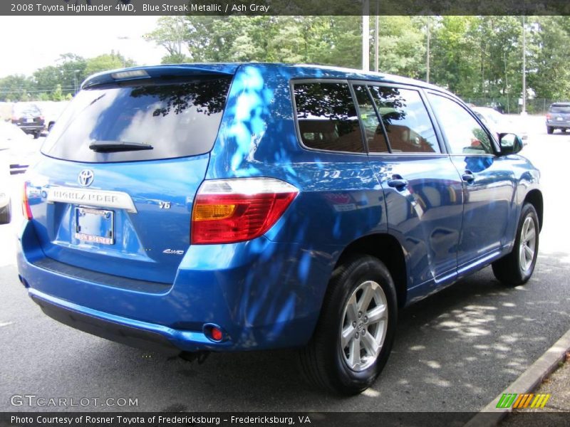 Blue Streak Metallic / Ash Gray 2008 Toyota Highlander 4WD