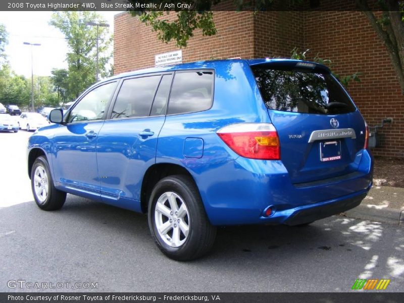 Blue Streak Metallic / Ash Gray 2008 Toyota Highlander 4WD