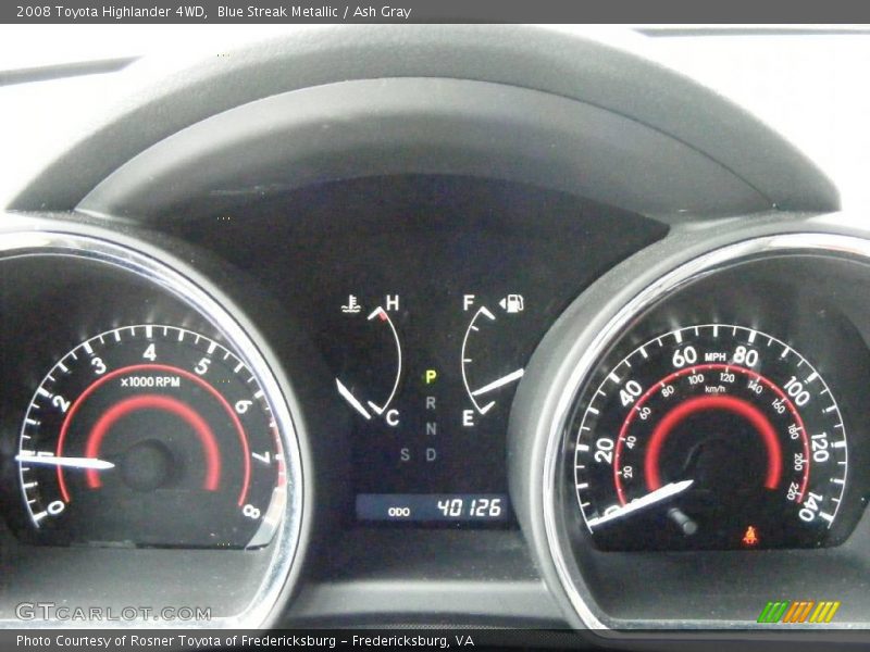 Blue Streak Metallic / Ash Gray 2008 Toyota Highlander 4WD