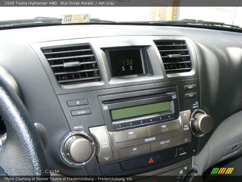 Blue Streak Metallic / Ash Gray 2008 Toyota Highlander 4WD