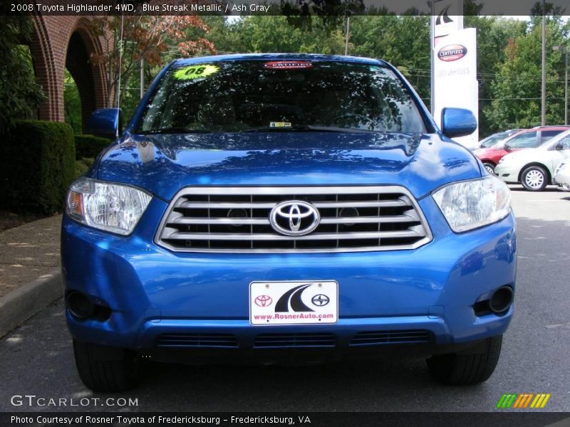Blue Streak Metallic / Ash Gray 2008 Toyota Highlander 4WD