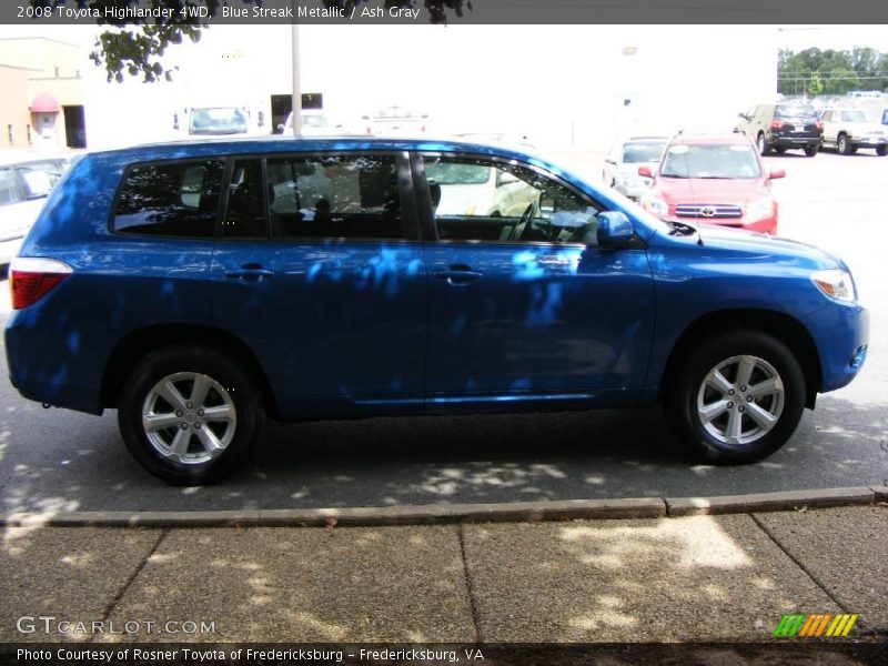 Blue Streak Metallic / Ash Gray 2008 Toyota Highlander 4WD