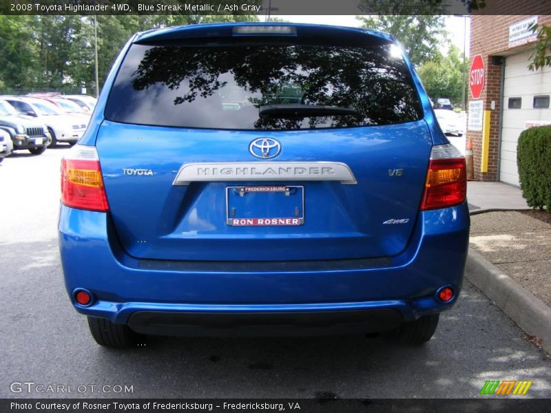 Blue Streak Metallic / Ash Gray 2008 Toyota Highlander 4WD