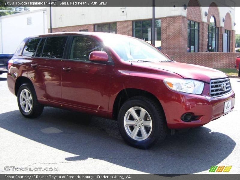 Salsa Red Pearl / Ash Gray 2008 Toyota Highlander 4WD