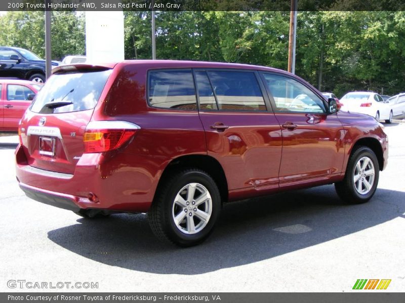 Salsa Red Pearl / Ash Gray 2008 Toyota Highlander 4WD