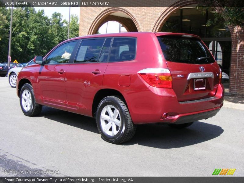 Salsa Red Pearl / Ash Gray 2008 Toyota Highlander 4WD