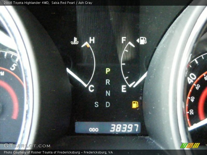 Salsa Red Pearl / Ash Gray 2008 Toyota Highlander 4WD